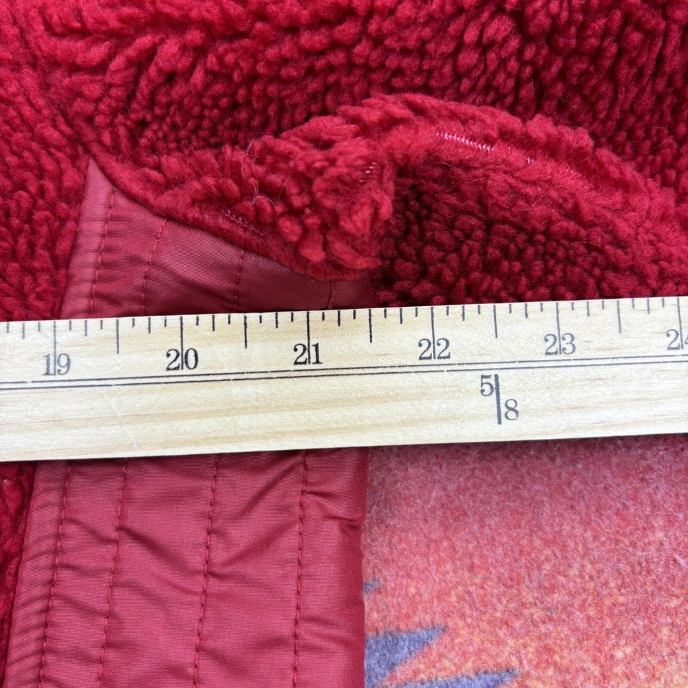 Lauren Ralph Lauren Active Fleece‎ Jacket Women's Large Red Deep Pile Full Zip - Picture 11 of 13
